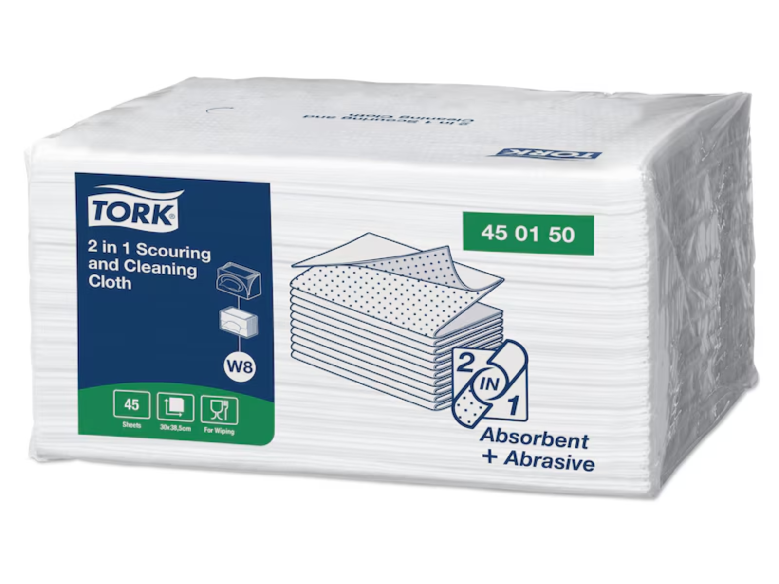 Ściereczki do szorowania Tork 450150 2w1 Opak. 45 listków